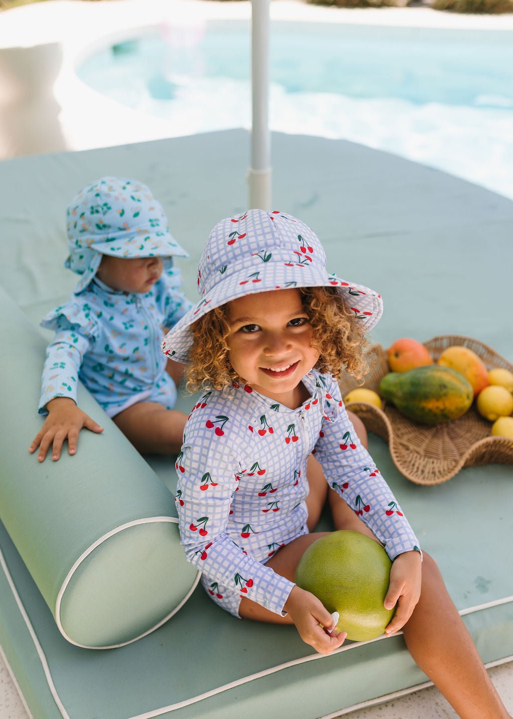 Cherry Checks UPF50+ Swimming Suit - Acorn Kids Accessories
