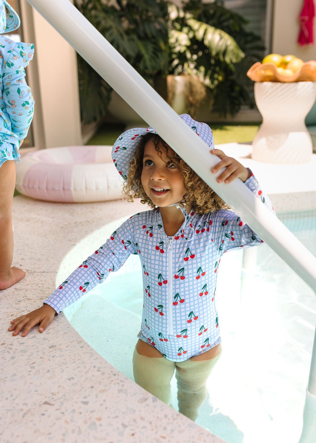 Cherry Checks UPF50+ Swimming Suit - Acorn Kids Accessories