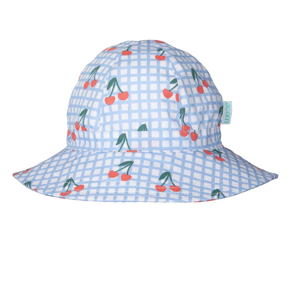Cherry Checks Wide Brim Sunhat - Acorn Kids Accessories