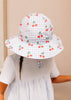 Cherry Checks Wide Brim Sunhat - Acorn Kids Accessories