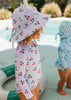 Cherry Checks Wide Brim Swim Hat - Acorn Kids Accessories