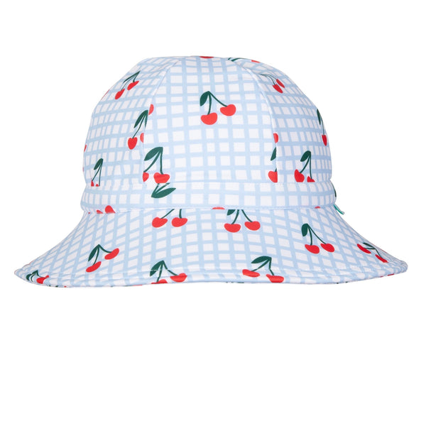 Cherry Checks Wide Brim Swim Hat - Acorn Kids Accessories