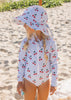 Cherry Checks Wide Brim Swim Hat - Acorn Kids Accessories