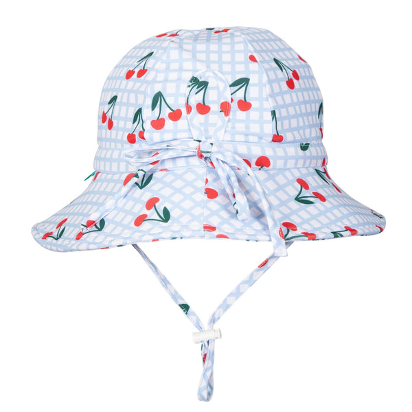 Cherry Checks Wide Brim Swim Hat - Acorn Kids Accessories