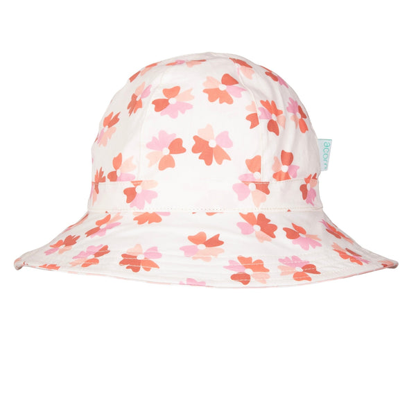 Coral Bloom Wide Brim Reversible Sunhat - Acorn Kids Accessories