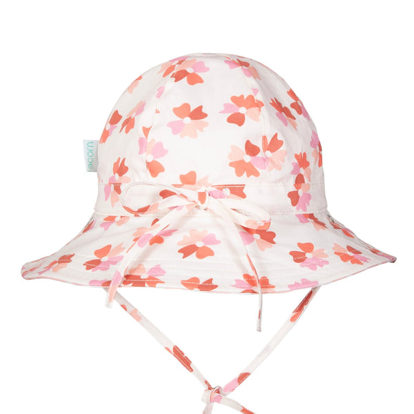Coral Bloom Wide Brim Reversible Sunhat - Acorn Kids Accessories