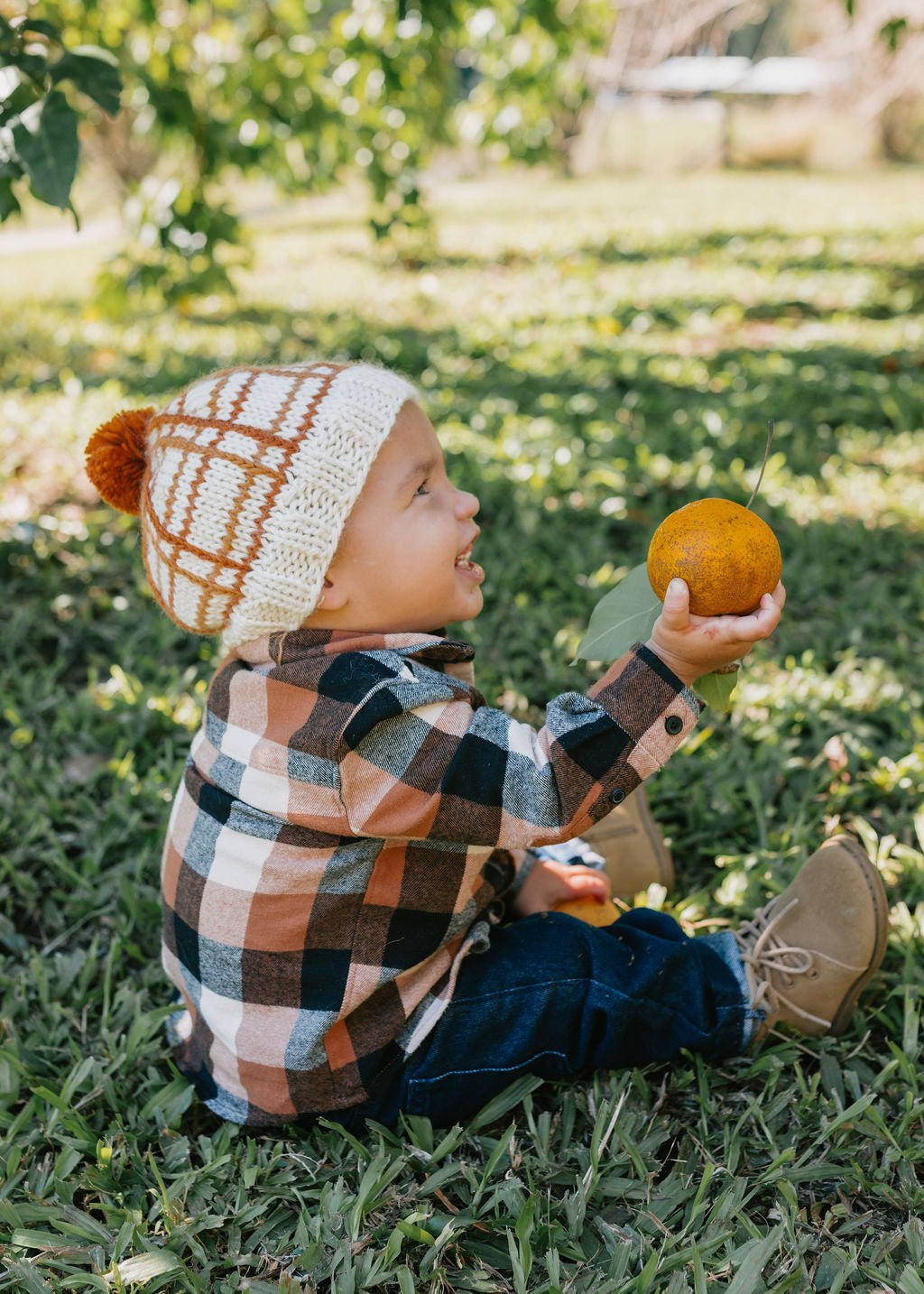 Crossroads Beanie Brown & Caramel - Acorn Kids Accessories