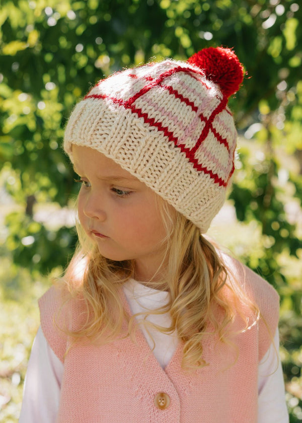 Crossroads Beanie Red & Pink - Acorn Kids Accessories