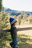 Denmark Beanie Blue & Cream - Acorn Kids Accessories