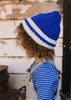 Denmark Beanie Blue & Cream - Acorn Kids Accessories