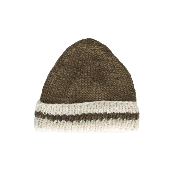 Denmark Beanie Khaki & Cream - Acorn Kids Accessories