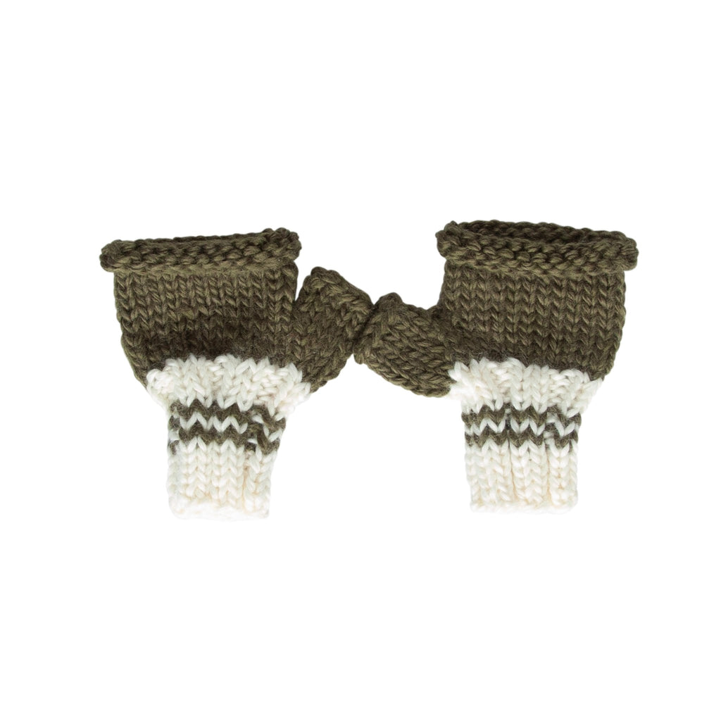 Denmark Mittens Khaki & Cream - Acorn Kids Accessories