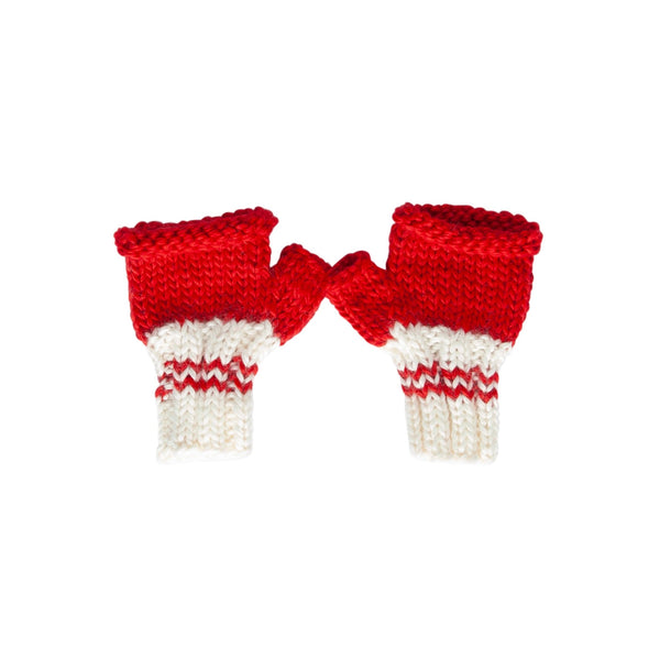 Denmark Mittens Red & Cream - Acorn Kids Accessories
