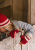Denmark Mittens Red & Cream - Acorn Kids Accessories