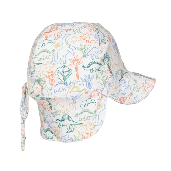 Dino Soft Jersey Flap Cap - Acorn Kids Accessories