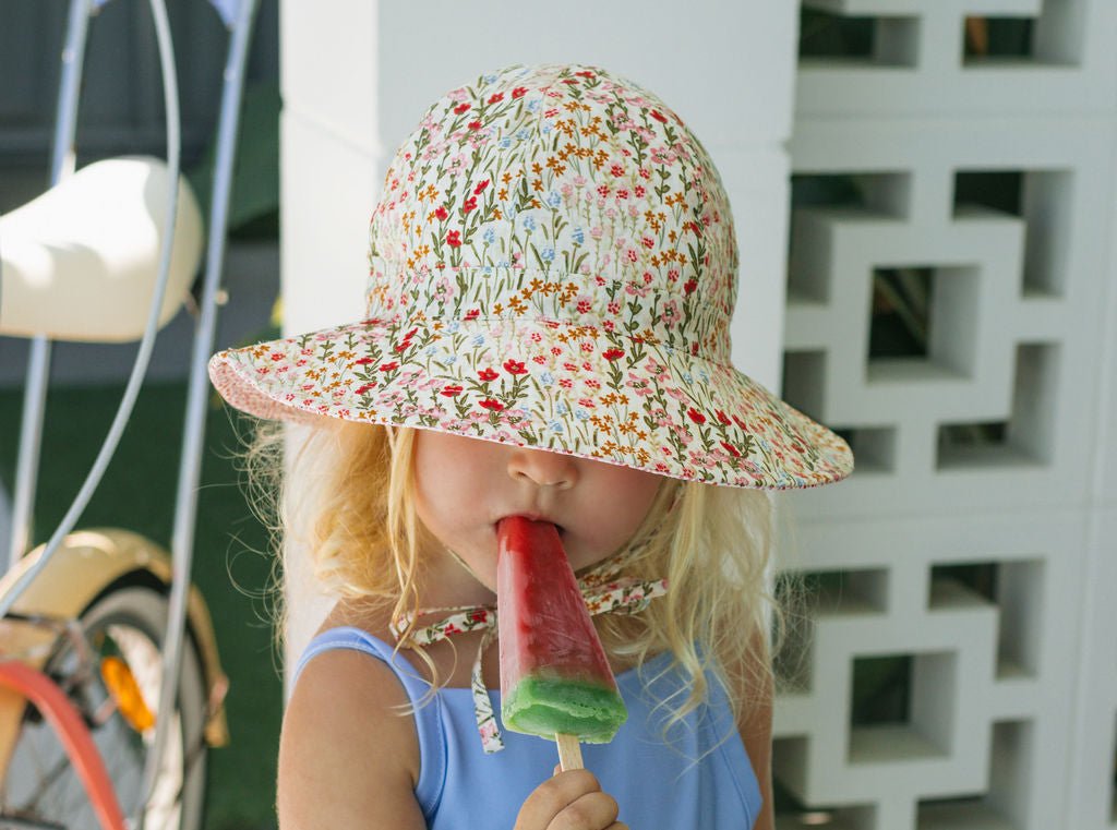 Fiorella Wide Brim Reversible Sunhat - Acorn Kids Accessories