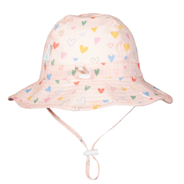 Floating Hearts Wide Brim Infant Hat - Acorn Kids Accessories