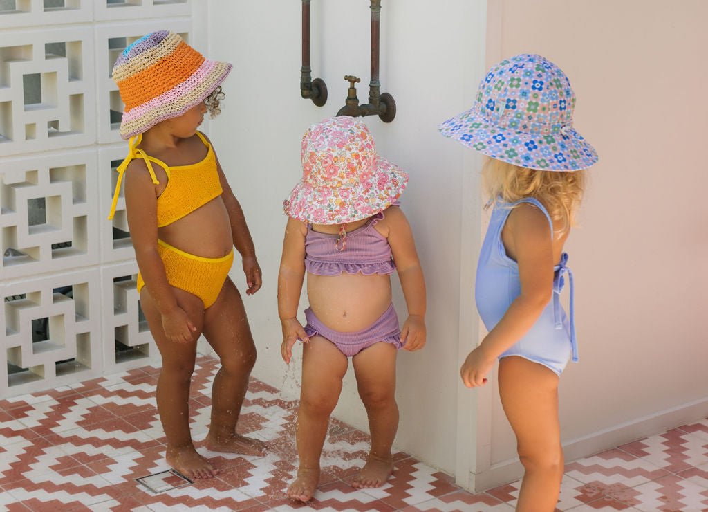 Flower Child Wide Brim Sunhat - Acorn Kids Accessories