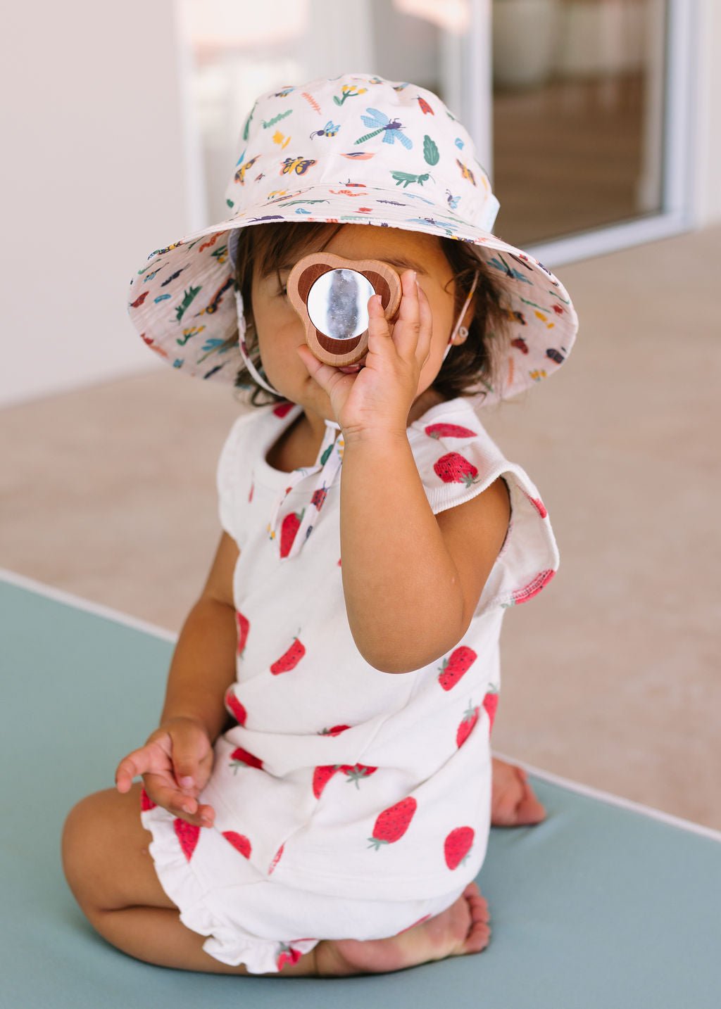 Garden Friends Wide Brim Bucket Hat - Acorn Kids Accessories