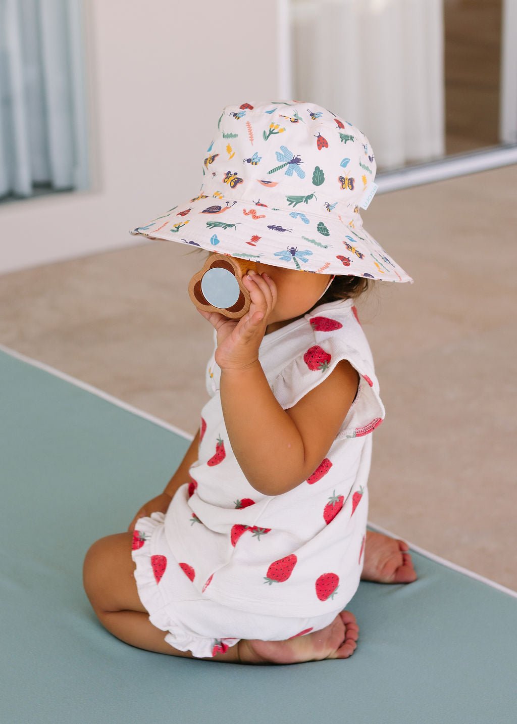 Garden Friends Wide Brim Bucket Hat - Acorn Kids Accessories