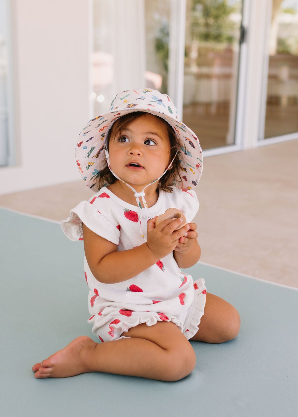 Garden Friends Wide Brim Bucket Hat - Acorn Kids Accessories