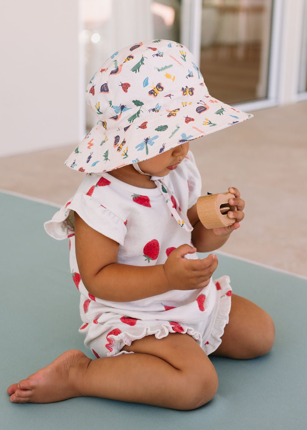 Garden Friends Wide Brim Bucket Hat - Acorn Kids Accessories