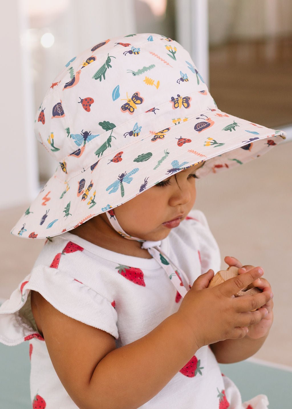 Garden Friends Wide Brim Bucket Hat - Acorn Kids Accessories