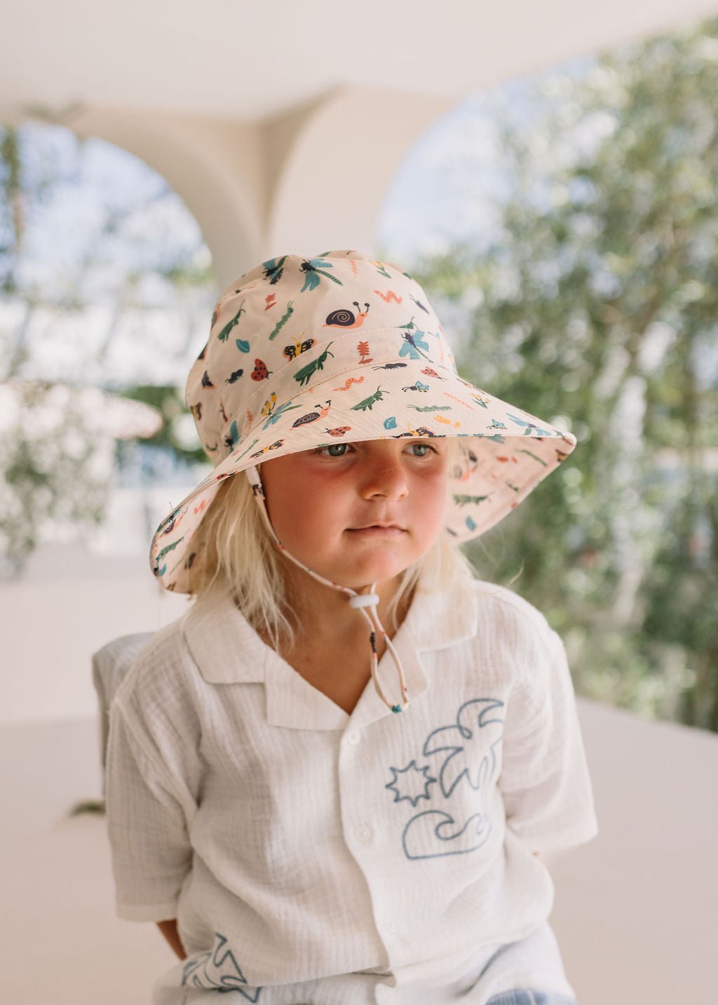 Garden Friends Wide Brim Bucket Hat - Acorn Kids Accessories