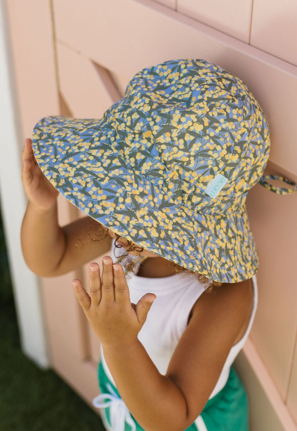Golden Wattle Wide Brim Sunhat - Acorn Kids Accessories