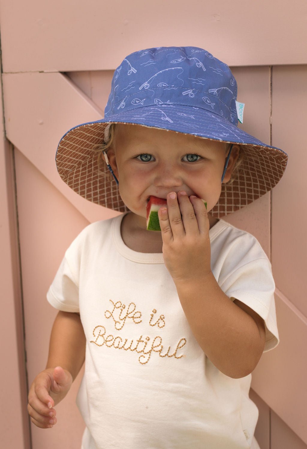 Gone Fishing Wide Brim Bucket Hat - Acorn Kids Accessories