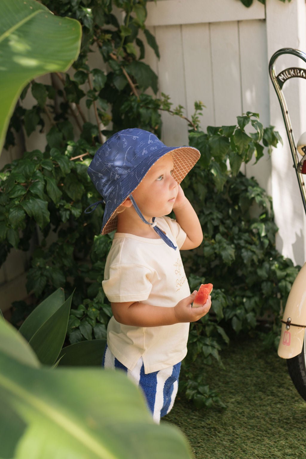 Gone Fishing Wide Brim Bucket Hat - Acorn Kids Accessories