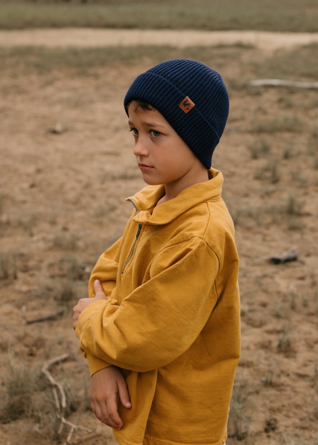 Helsinki Merino Beanie Navy - Acorn Kids Accessories