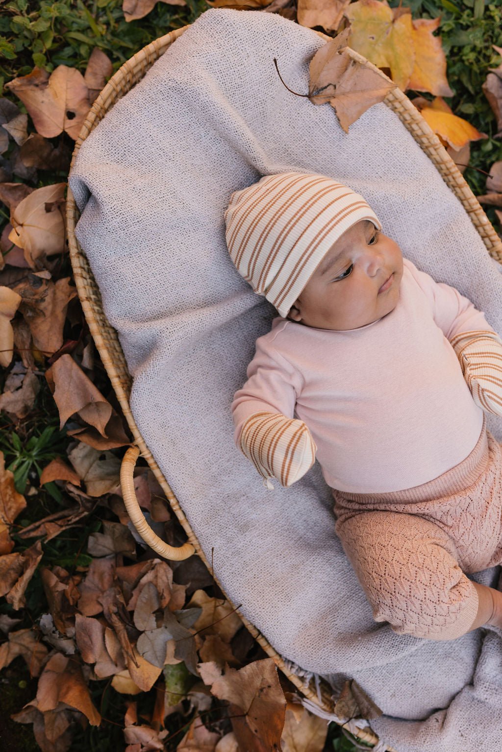 Henley Beanie and Mittens Set Cream - Acorn Kids Accessories
