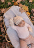 Henley Beanie and Mittens Set Cream - Acorn Kids Accessories
