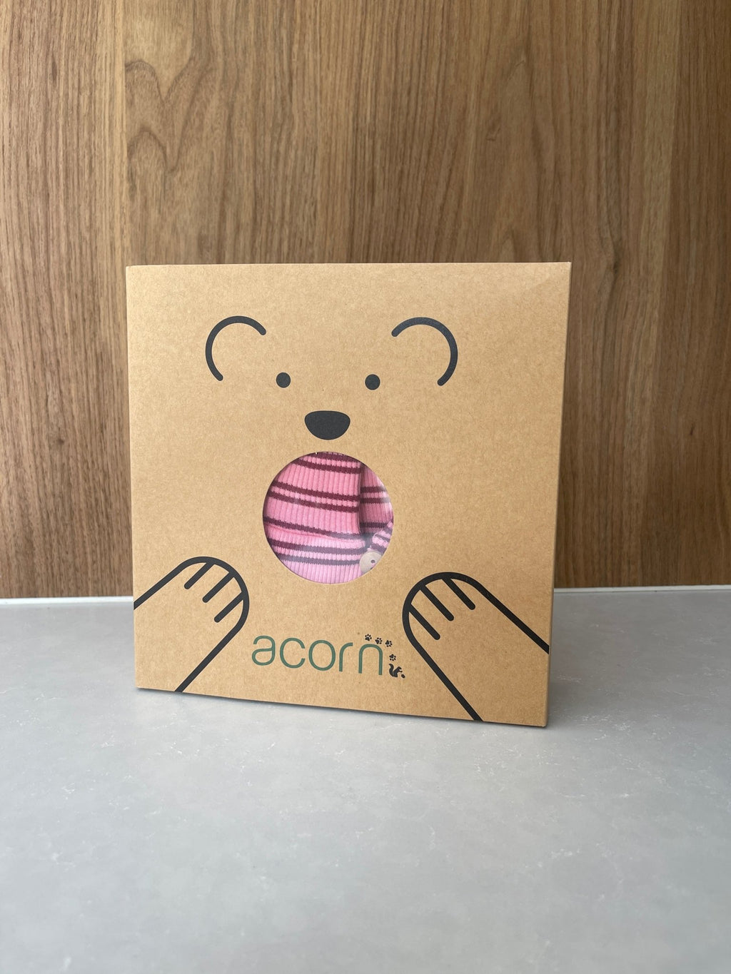 Henley Beanie and Mittens Set Pink - Acorn Kids Accessories