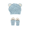 Infant Bear Beanie and Mittens Bundle - Blue - Acorn Kids Accessories