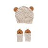 Infant Bear Beanie and Mittens Bundle - Oatmeal - Acorn Kids Accessories