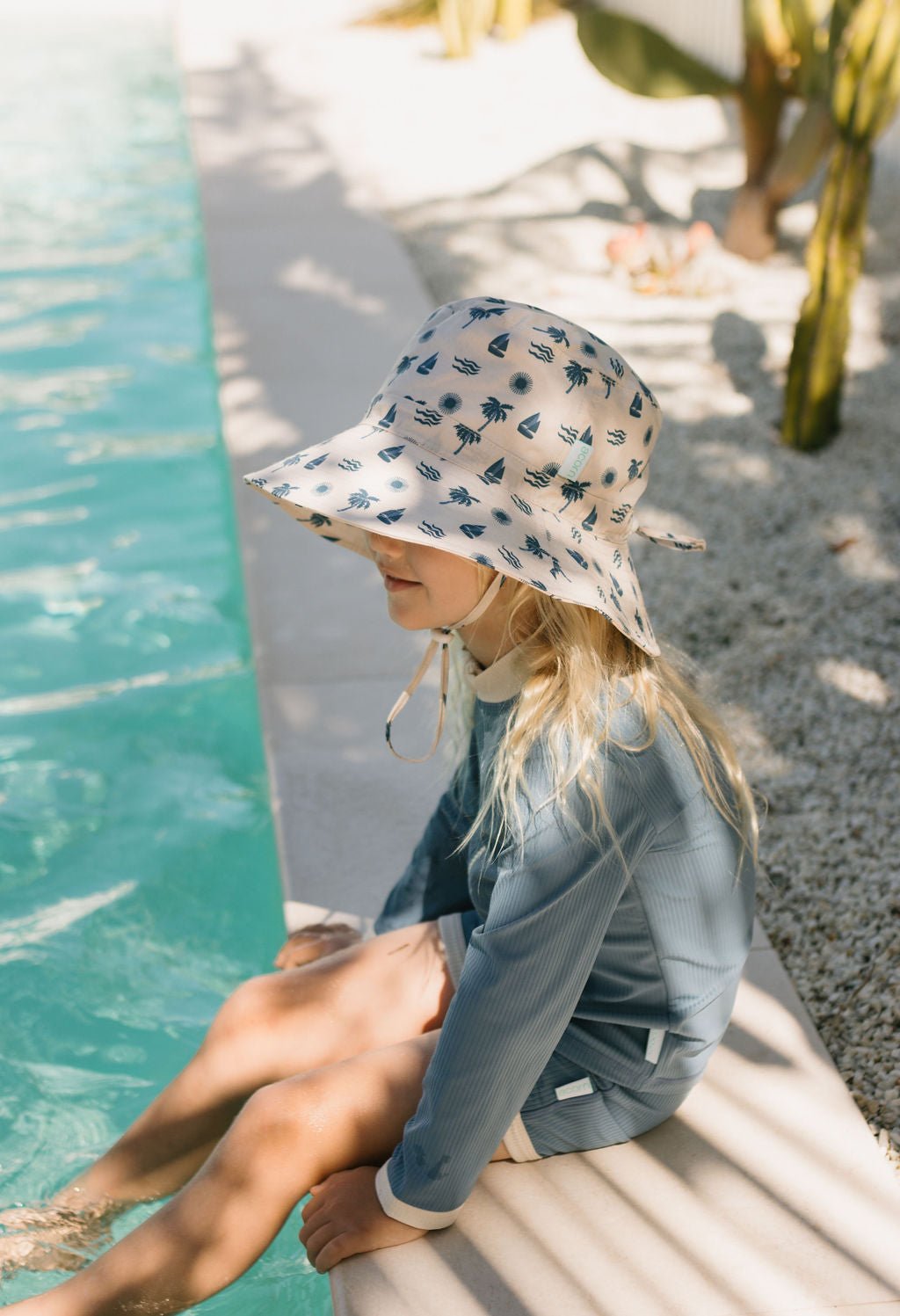 Island Breeze Wide Brim Bucket Hat - Acorn Kids Accessories
