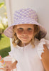 Lavender Checks Broad Brim Bucket Hat - Acorn Kids Accessories