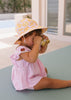 Lemonade Stripe Wide Brim Sunhat - Acorn Kids Accessories