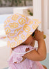 Lemonade Stripe Wide Brim Sunhat - Acorn Kids Accessories