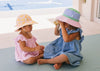 Lemonade Stripe Wide Brim Sunhat - Acorn Kids Accessories
