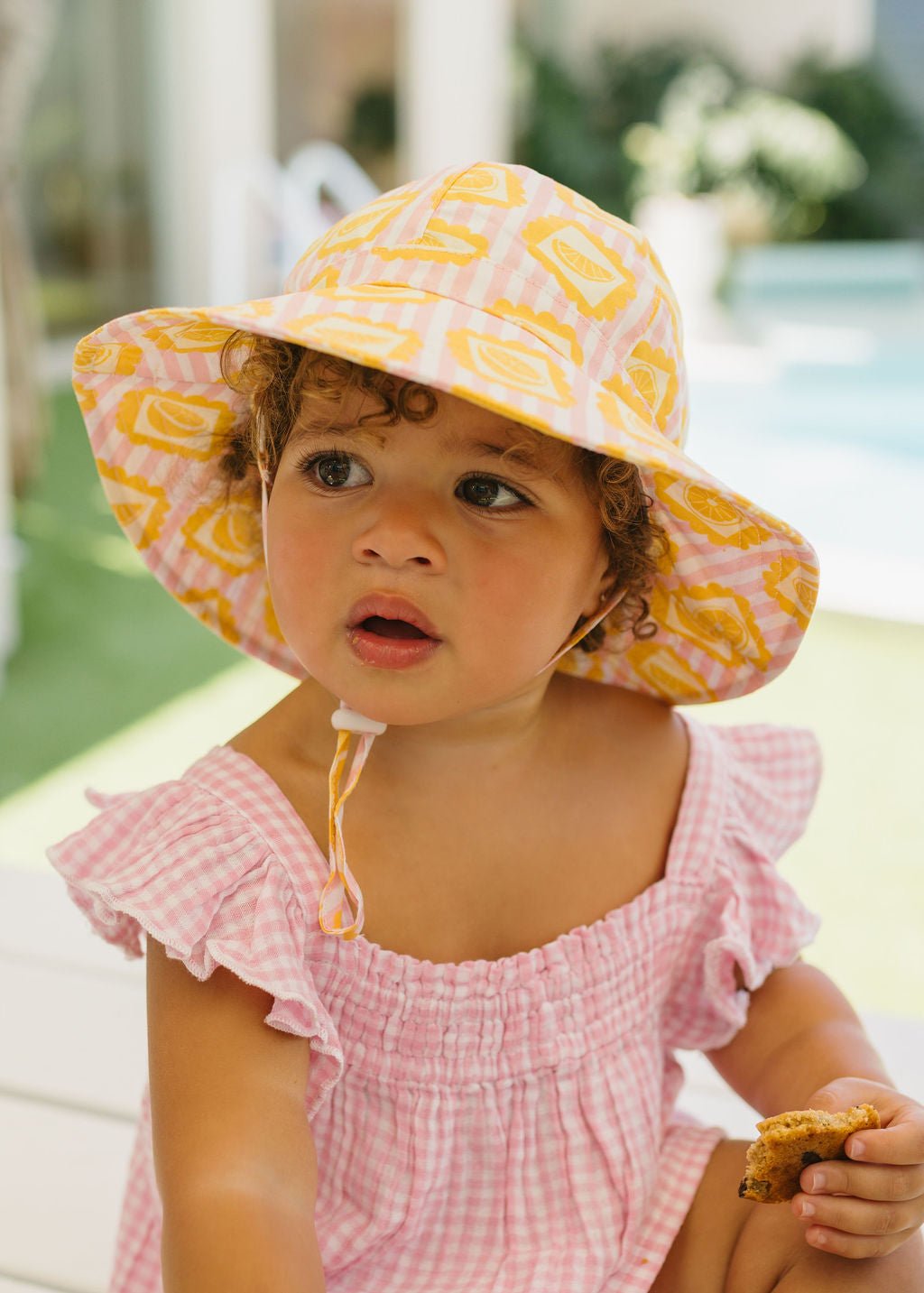 Lemonade Stripe Wide Brim Sunhat - Acorn Kids Accessories