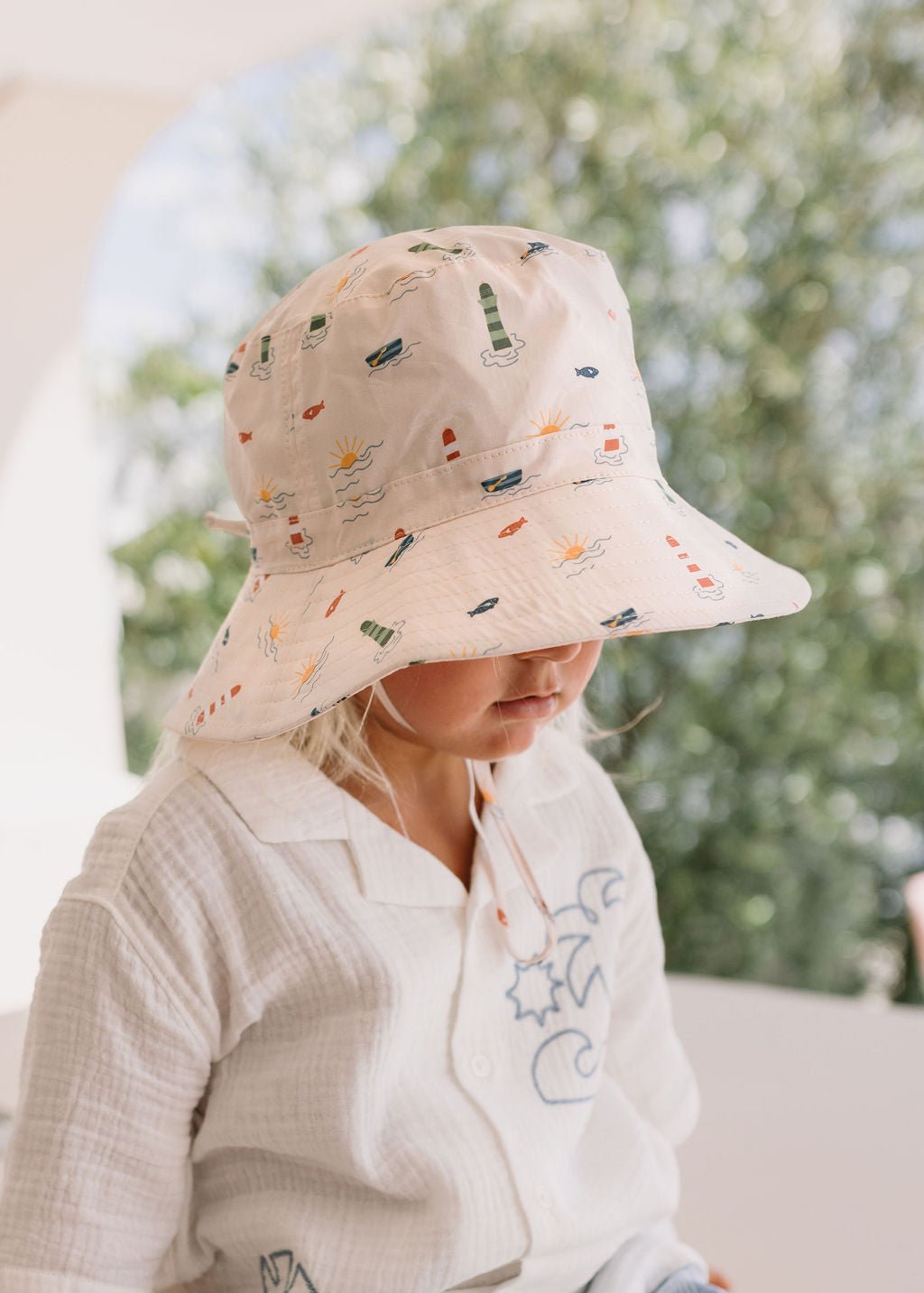 Lighthouse Wide Brim Bucket Hat - Acorn Kids Accessories
