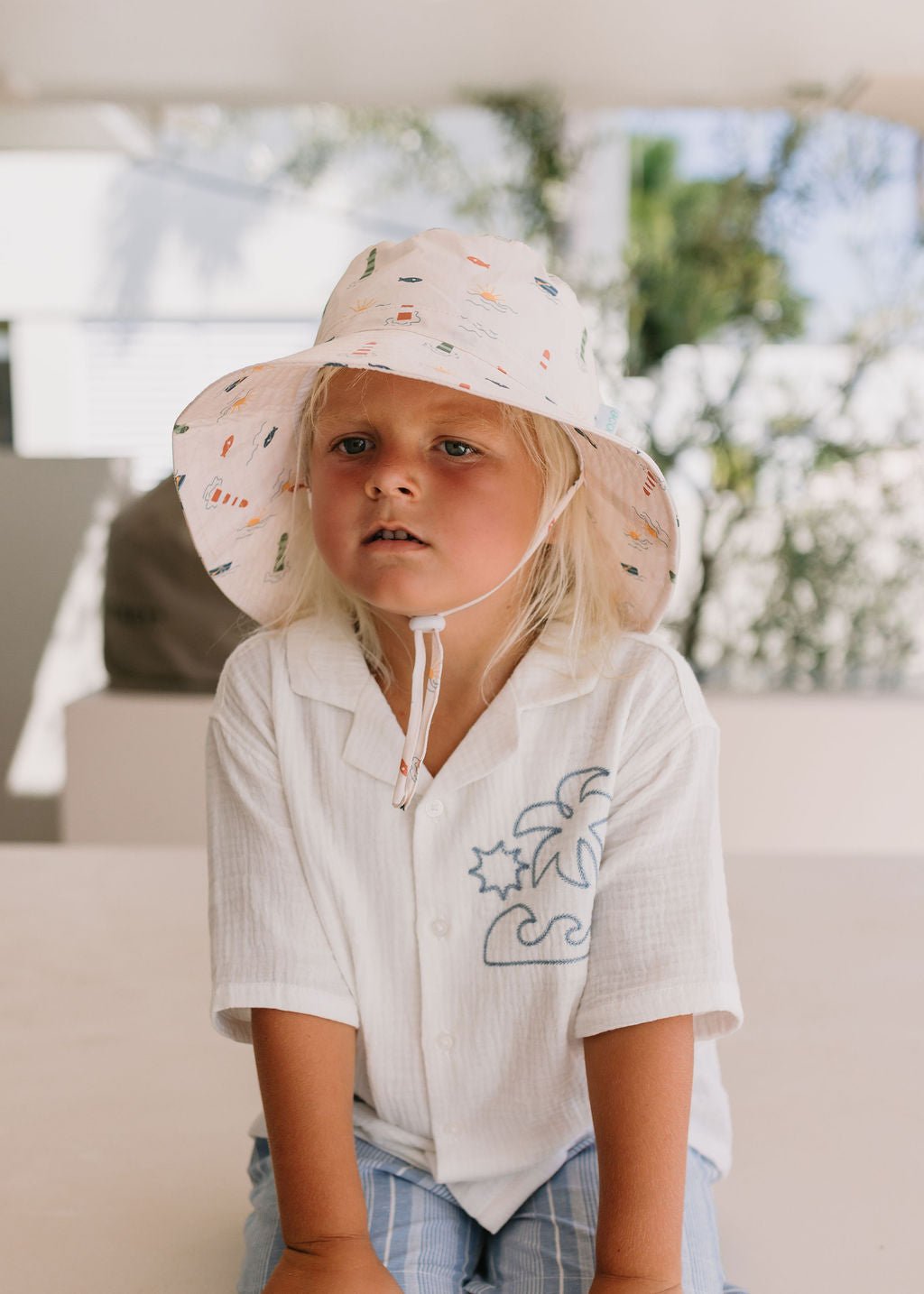 Lighthouse Wide Brim Bucket Hat - Acorn Kids Accessories