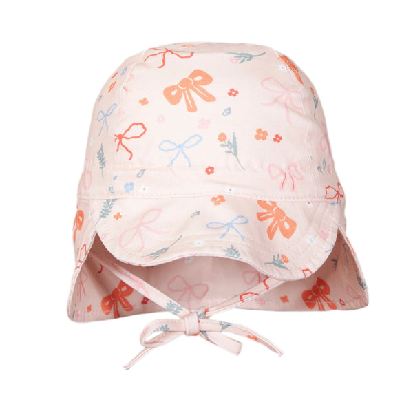 Little Bows Soft Jersey Flap Cap - Acorn Kids Accessories