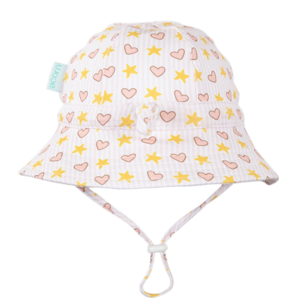 Love and Stars Stretch Cotton Bucket Hat - Acorn Kids Accessories