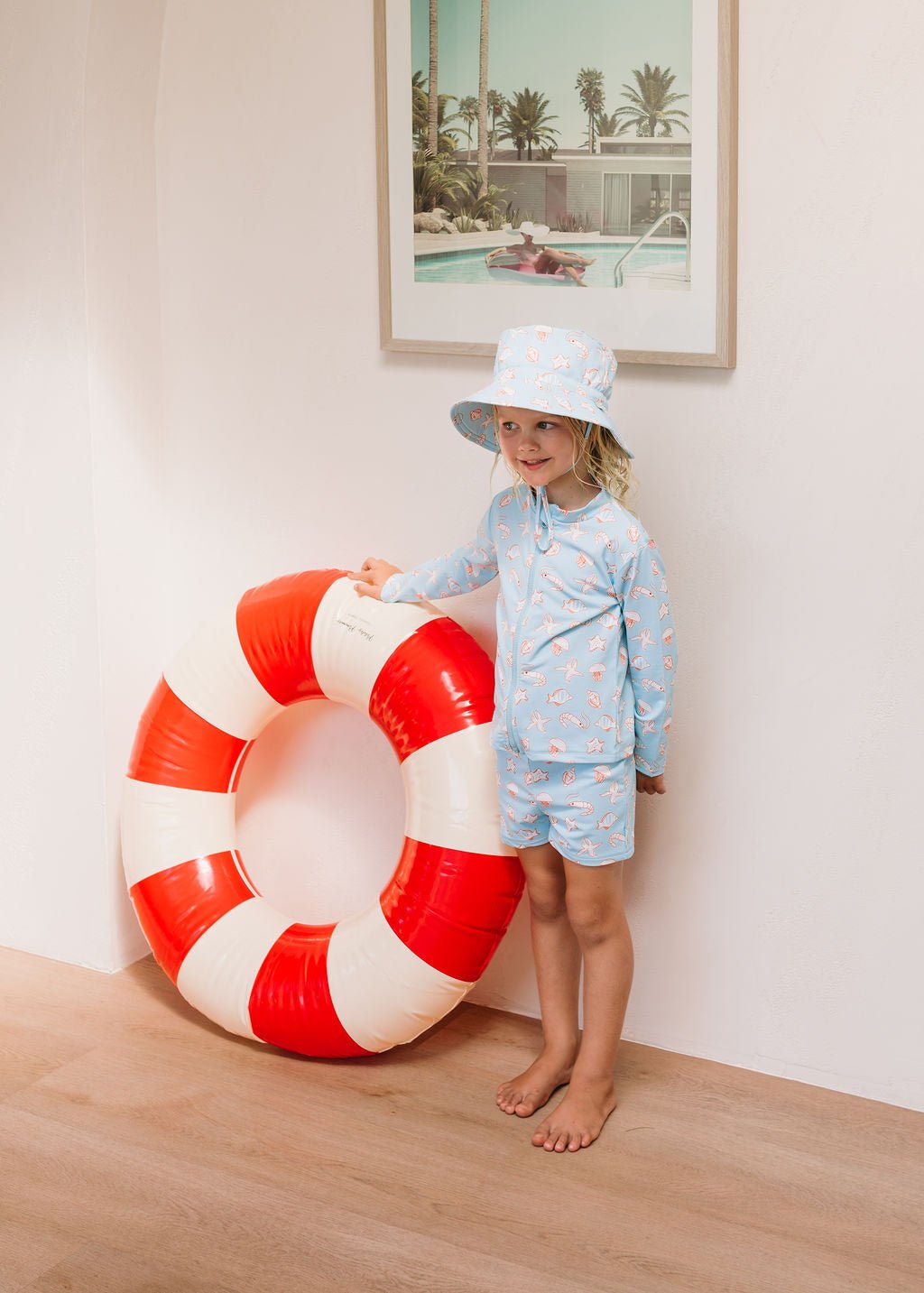 Marine Friends Wide Brim Swim Bucket Hat - Acorn Kids Accessories