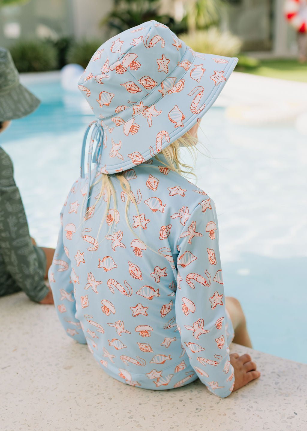 Marine Friends Wide Brim Swim Bucket Hat - Acorn Kids Accessories