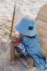 Mid Blue Terry Towelling Bucket Hat - Acorn Kids Accessories